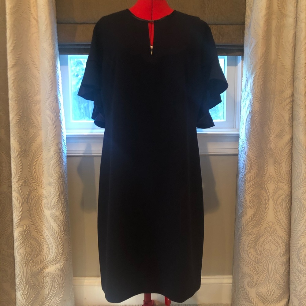 Elie Tahari flutter/cape sleeve dress